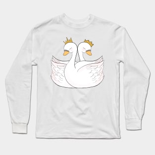 Lovely Couple Swan Long Sleeve T-Shirt